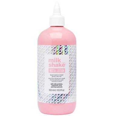 MILK SHAKE INSTA.LOTION losjonas akimirksniu suteikiantis šilko švelnumo ir blizgesio, 500 ml. MILK SHAKE INSTA.LOTION losjonas akimirksniu suteikiantis šilko švelnumo ir blizgesio, 500 ml.