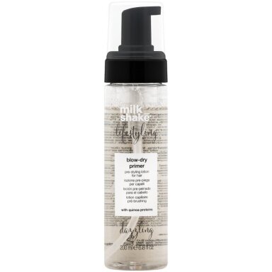 MILK SHAKE LIFESTYLING BLOW-DRY PRIMER plaukų putos karščiu formuojamai šukuosenai, 200 ml MILK SHAKE LIFESTYLING BLOW-DRY PRIMER plaukų putos karščiu formuojamai šukuosenai, 200 ml
