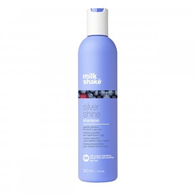 MILK SHAKE SILVER SHINE SHAMPOO plaukų šampūnas žiliems arba šviesintiems plaukams, 300 ml MILK SHAKE SILVER SHINE SHAMPOO plaukų šampūnas žiliems arba šviesintiems plaukams, 300 ml