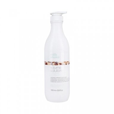 MILK SHAKE VOLUME SOLUTION apimtį didinantis kondicionierius, 1000 ml. MILK SHAKE VOLUME SOLUTION apimtį didinantis kondicionierius, 1000 ml.