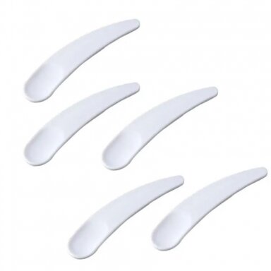 Mini plastikinė kosmetikos mentelė maišymui ir mėginių ėmimui, 5 vnt. Mini plastikinė kosmetikos mentelė maišymui ir mėginių ėmimui, 5 vnt.