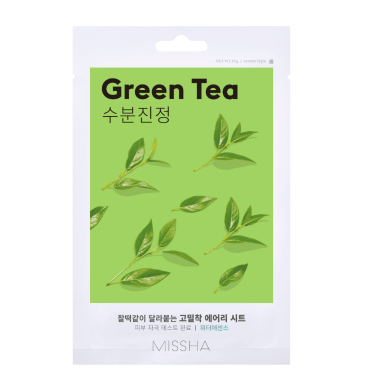 MISSHA GREEN TEA raminanti veido kaukė su žaliosios arbatos ekstraktu, 1 vnt MISSHA GREEN TEA raminanti veido kaukė su žaliosios arbatos ekstraktu, 1 vnt