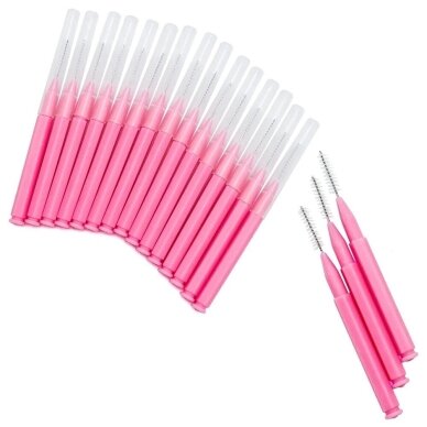 Mikrošepetėliai antakių ir blakstienų procedūroms PINK, 10 vnt. Mikrošepetėliai antakių ir blakstienų procedūroms PINK, 10 vnt.