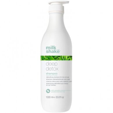 MILK SHAKE DEEP DETOX SHAMPOO antioksidacinis plaukų šampūnas su kininio arbatmedžio ekstraktais, 1000 ml MILK SHAKE DEEP DETOX SHAMPOO antioksidacinis plaukų šampūnas su kininio arbatmedžio ekstraktais, 1000 ml
