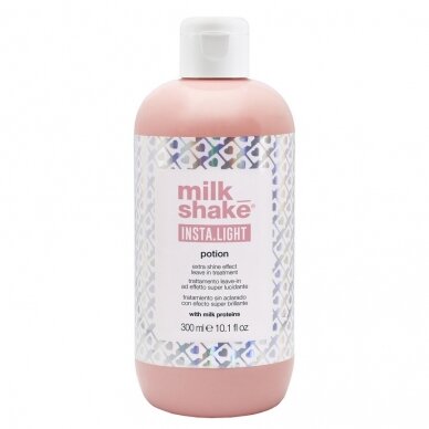 MILK SHAKE INSTA.LIGHT POTION Nenuplaunamas plaukų losjonas suteikianti plaukams glotnumo ir šilko švelnumo, 300 ml. MILK SHAKE INSTA.LIGHT POTION Nenuplaunamas plaukų losjonas suteikianti plaukams glotnumo ir šilko švelnumo, 300 ml.