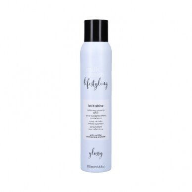 MILK SHAKE LIFESTYLING plaukų blizgesio purškiklis, 200 ml. MILK SHAKE LIFESTYLING plaukų blizgesio purškiklis, 200 ml.