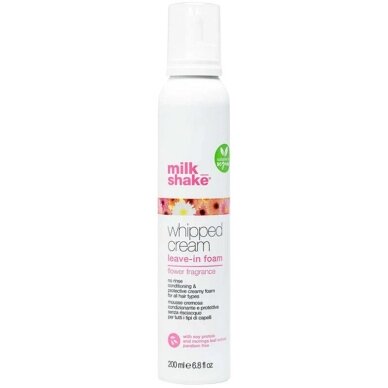 MILK SHAKE WHIPPED CREAM nenuplaunamoji drėkinamoji priemonė dažytiems plaukams, 200 ml MILK SHAKE WHIPPED CREAM nenuplaunamoji drėkinamoji priemonė dažytiems plaukams, 200 ml