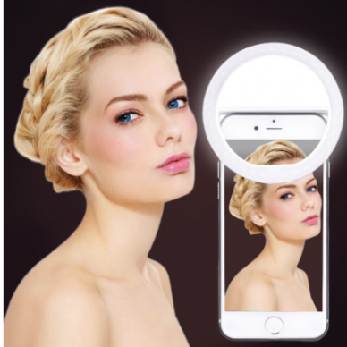 Mini LED apšvietimo lempa telefonui, baltos spalvos 2 Mini LED apšvietimo lempa telefonui, baltos spalvos 2