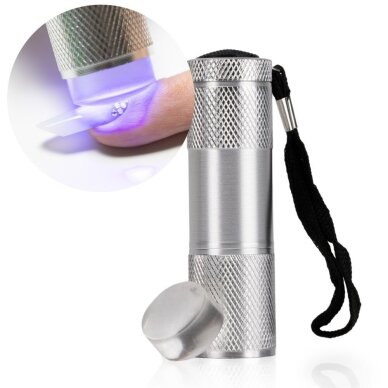 Mini LED/UV nagų lempa su silikoniniu štampuku, 9 W Mini LED/UV nagų lempa su silikoniniu štampuku, 9 W