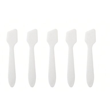 Mini plastikinė kosmetikos mentelė maišymui ir mėginių ėmimui, 1 vnt.