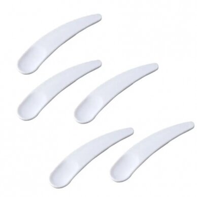 Mini plastikinė kosmetikos mentelė maišymui ir mėginių ėmimui, 5 vnt. Mini plastikinė kosmetikos mentelė maišymui ir mėginių ėmimui, 5 vnt.