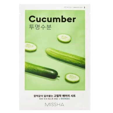 MISSHA CUCUMBER lakštinė veido kaukė su agurkų ekstraktu, 1 vnt MISSHA CUCUMBER lakštinė veido kaukė su agurkų ekstraktu, 1 vnt