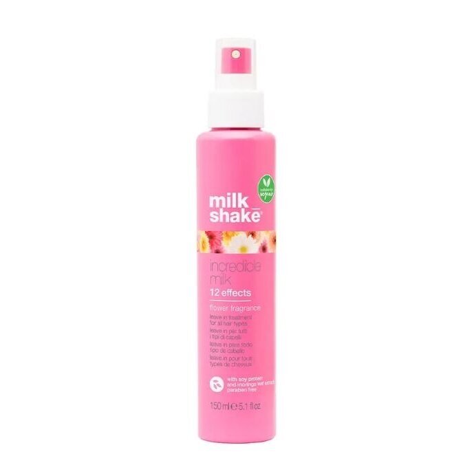 MILK SHAKE INCREDIBLE MILK 12 EFECTS LEAVE IN TREATMENT intensyvi purškiamoji kaukė su maitinamosiomis ir apsauginėmis savybėmis,150 ml MILK SHAKE INCREDIBLE MILK 12 EFECTS LEAVE IN TREATMENT intensyvi purškiamoji kaukė su maitinamosiomis ir apsauginėmis savybėmis,150 ml