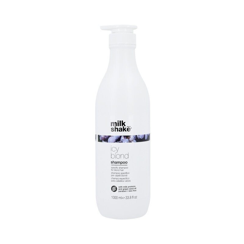 MILK SHAKE ICY BLOND Šampūnas šviesiems plaukams, 1000 ml. MILK SHAKE ICY BLOND Šampūnas šviesiems plaukams, 1000 ml.