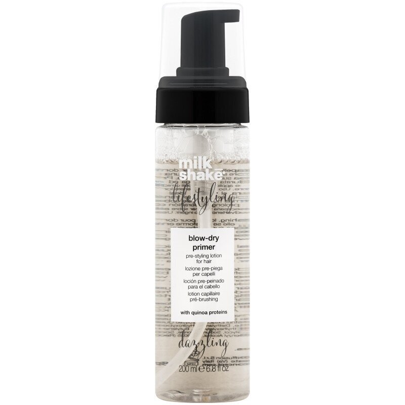 MILK SHAKE LIFESTYLING BLOW-DRY PRIMER plaukų putos karščiu formuojamai šukuosenai, 200 ml MILK SHAKE LIFESTYLING BLOW-DRY PRIMER plaukų putos karščiu formuojamai šukuosenai, 200 ml