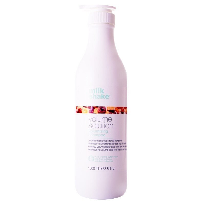 MILK SHAKE VOLUME SOLUTION apimtį didinantis plaukų šampūnas su D-Pantenoliu, 1000 ml MILK SHAKE VOLUME SOLUTION apimtį didinantis plaukų šampūnas su D-Pantenoliu, 1000 ml