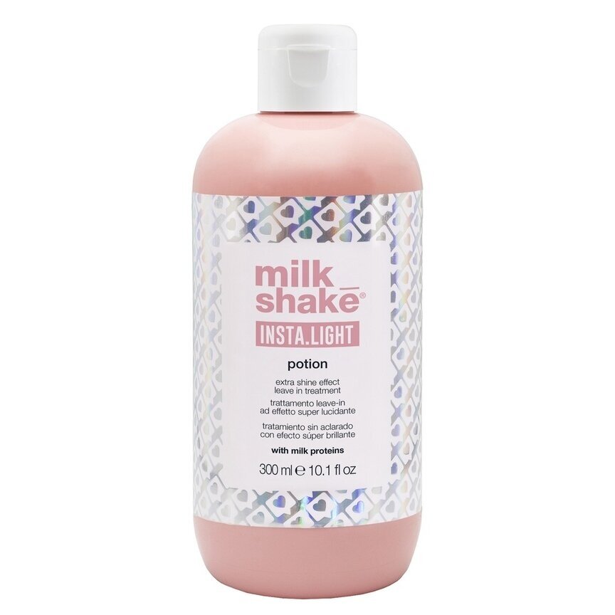 MILK SHAKE INSTA.LIGHT POTION Nenuplaunamas plaukų losjonas suteikianti plaukams glotnumo ir šilko švelnumo, 300 ml. MILK SHAKE INSTA.LIGHT POTION Nenuplaunamas plaukų losjonas suteikianti plaukams glotnumo ir šilko švelnumo, 300 ml.