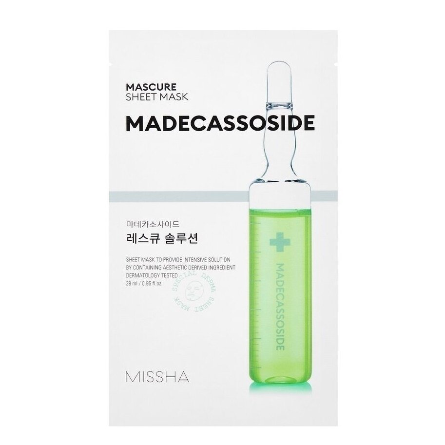 MISSHA MADECASSOSIDE lakštinė veido kaukė su madekasozidu, 1 vnt MISSHA MADECASSOSIDE lakštinė veido kaukė su madekasozidu, 1 vnt
