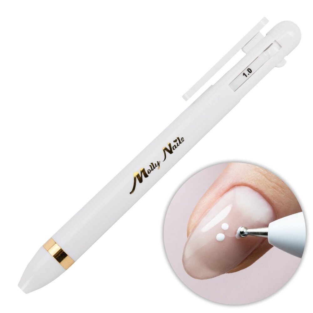 MOLLY NAILS taškinis įrankis nagų dailei 4in1 MOLLY NAILS taškinis įrankis nagų dailei 4in1