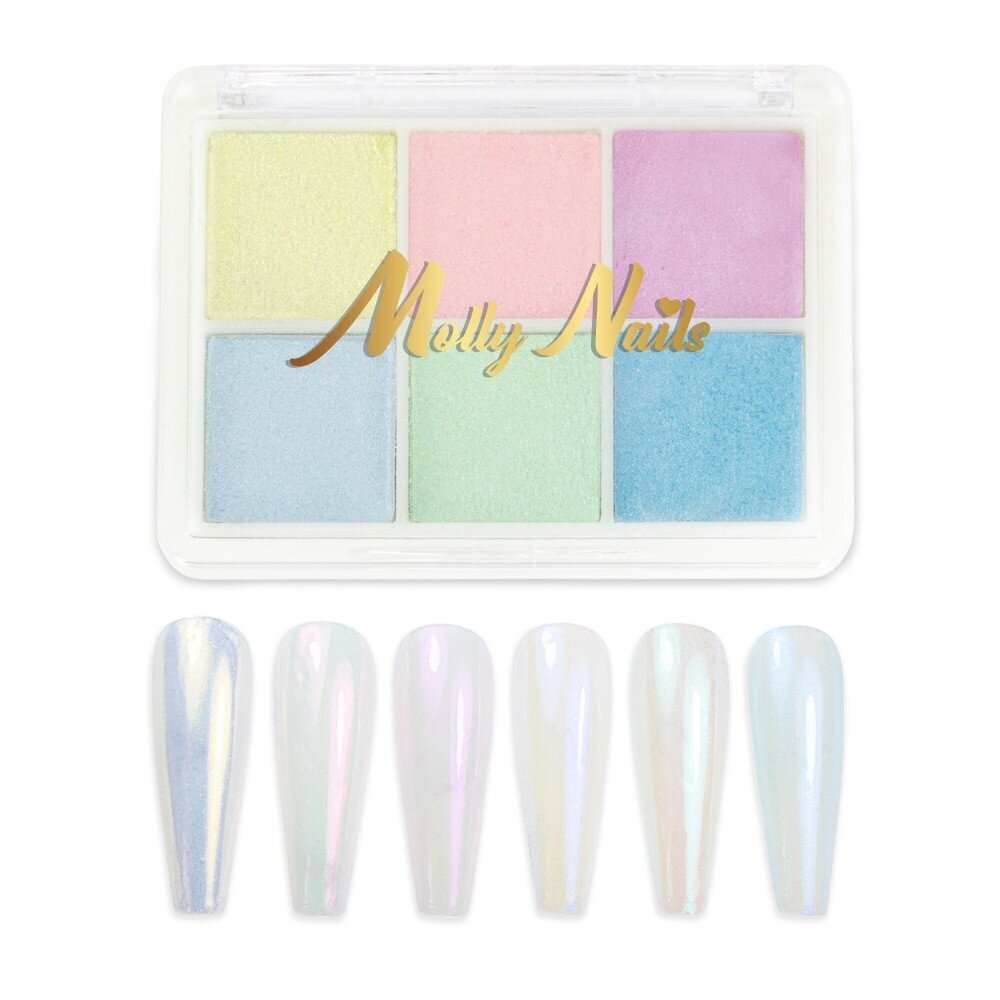 Molly Nails veidrodinio efekto nagų pudros paletė Nr. 8 1 Molly Nails veidrodinio efekto nagų pudros paletė Nr. 8 1