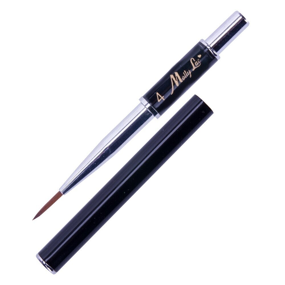 MOLLYLAC profesionalus teptukas nagų dailei 13mm, NR.4 BLACK 2