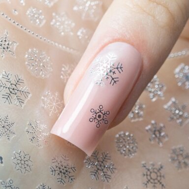 MOLLY NAILS lipdukai nagų dailei SILVER F282 MOLLY NAILS lipdukai nagų dailei SILVER F282
