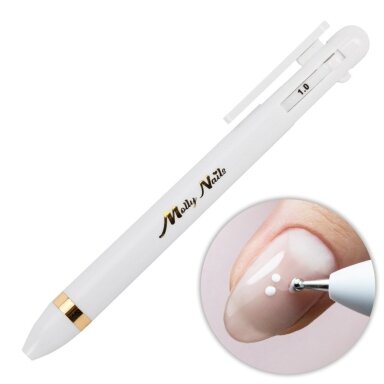 MOLLY NAILS taškinis įrankis nagų dailei 4in1