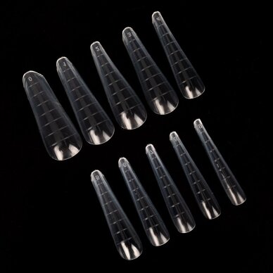 MOLLY NAILS viršutinės poligelio formelės ALMOND, 120 vnt. 1 MOLLY NAILS viršutinės poligelio formelės ALMOND, 120 vnt. 1