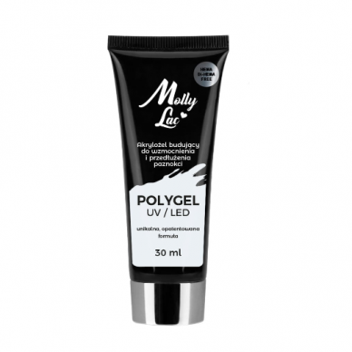 MOLLYLAC NATURAL poligelis Hema NR.03, 30 ml.balta spalva 1 MOLLYLAC NATURAL poligelis Hema NR.03, 30 ml.balta spalva 1
