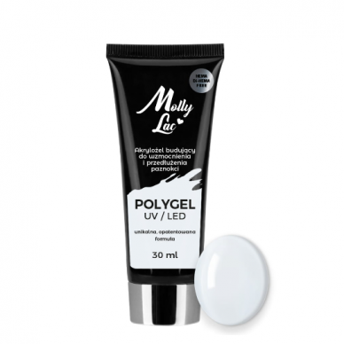 MOLLYLAC NATURAL poligelis Hema NR.03, 30 ml.balta spalva MOLLYLAC NATURAL poligelis Hema NR.03, 30 ml.balta spalva