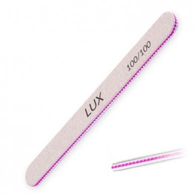 Profesionali nagų dildė manikiūrui LUX zebra tiesi 100/100 Profesionali nagų dildė manikiūrui LUX zebra tiesi 100/100