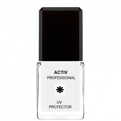 ACTIV PROFESSIONAL UV nagų lako apsauga nuo geltonavimo, 15 ml. ACTIV PROFESSIONAL UV nagų lako apsauga nuo geltonavimo, 15 ml.