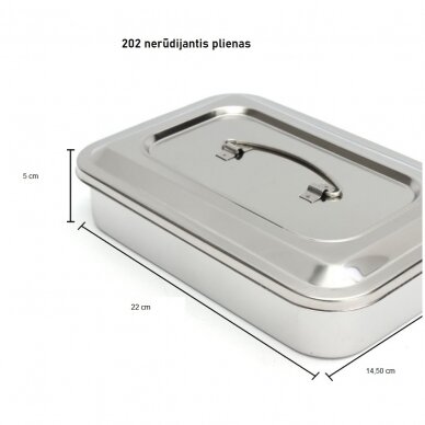 Nerūdijančio plieno indas įrankiams laikyti, sterilizuoti 3 Nerūdijančio plieno indas įrankiams laikyti, sterilizuoti 3