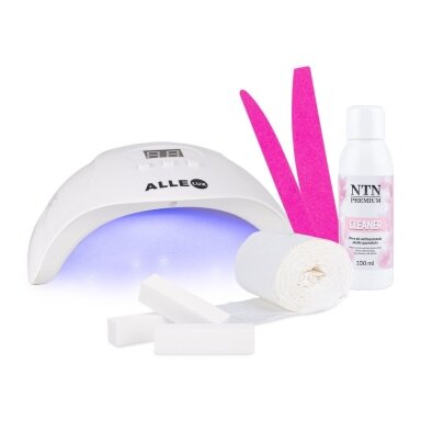 NTN PREMIUM gelinio lakavimo rinkinys su UV/LED manikiūro lempa