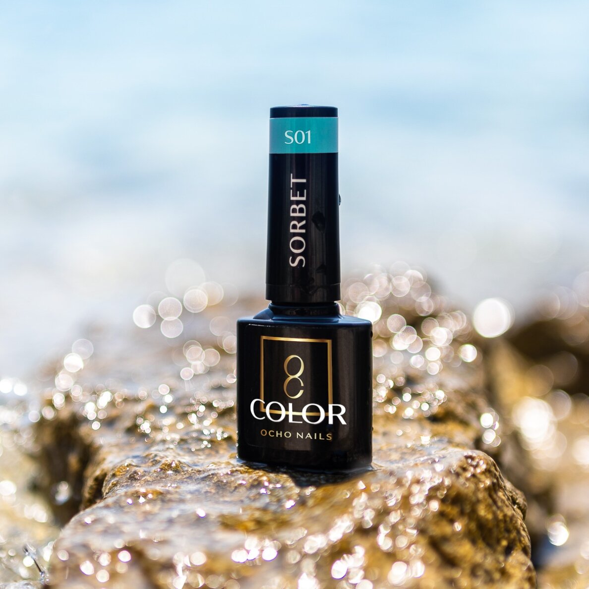 OCHO NAILS ilgalaikis hibridinis nagų lakas manikiūrui SORBET S01, 5 g. 3