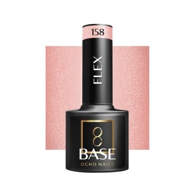 OCHO NAILS hibridinė gelinio lakavimo bazė FLEX 158, 5g. OCHO NAILS hibridinė gelinio lakavimo bazė FLEX 158, 5g.