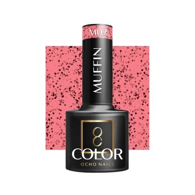 OCHO NAILS ilgalaikis hibridinis nagų lakas manikiūrui MUFFIN M02, 5 g.