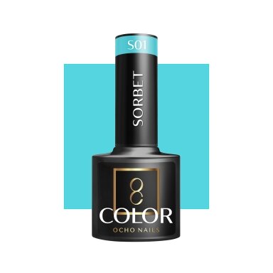 OCHO NAILS ilgalaikis hibridinis nagų lakas manikiūrui SORBET S01, 5 g. OCHO NAILS ilgalaikis hibridinis nagų lakas manikiūrui SORBET S01, 5 g.