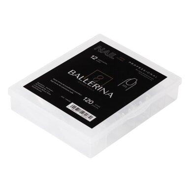 OCHO NAILS nagų tipsai-formelės nagų priauginimui BALLERINA, 120 vnt OCHO NAILS nagų tipsai-formelės nagų priauginimui BALLERINA, 120 vnt