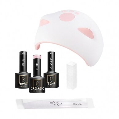 OCHO NAILS 8 gelinio lakavimo rinkinys su UV/LED manikiūro lempa OCHO NAILS 8 gelinio lakavimo rinkinys su UV/LED manikiūro lempa