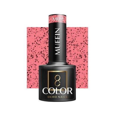 OCHO NAILS ilgalaikis hibridinis nagų lakas manikiūrui MUFFIN M02, 5 g. OCHO NAILS ilgalaikis hibridinis nagų lakas manikiūrui MUFFIN M02, 5 g.