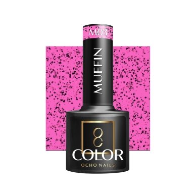 OCHO NAILS ilgalaikis hibridinis nagų lakas manikiūrui MUFFIN M03, 5 g. OCHO NAILS ilgalaikis hibridinis nagų lakas manikiūrui MUFFIN M03, 5 g.