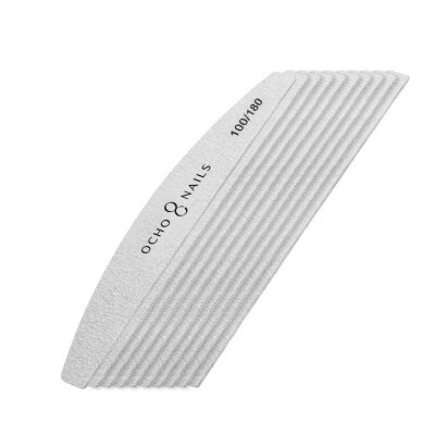 OCHO NAILS profesionali pusmėnulio nagų dildė manikiūrui SLIM 100/180 gritų, 10 vnt. 2 OCHO NAILS profesionali pusmėnulio nagų dildė manikiūrui SLIM 100/180 gritų, 10 vnt. 2