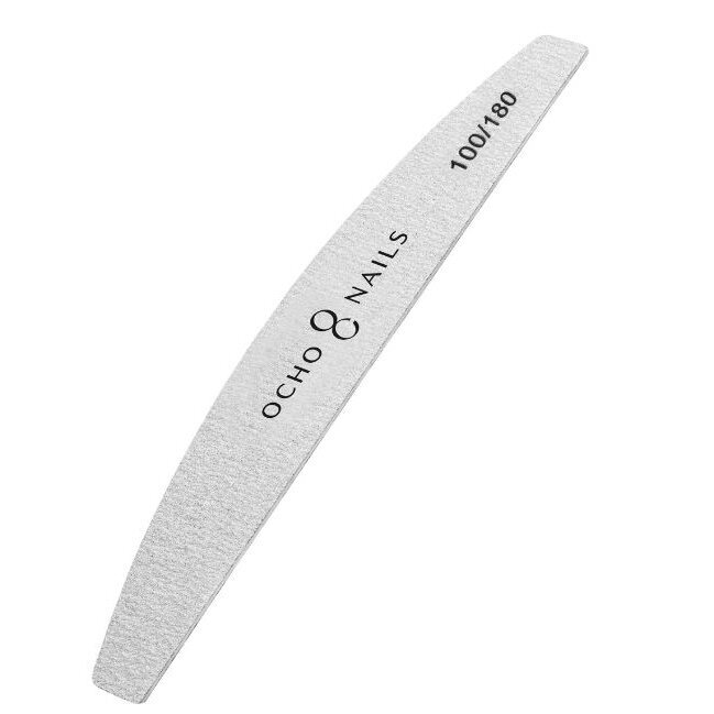 OCHO NAILS profesionali pusmėnulio nagų dildė manikiūrui SLIM 100/180 gritų, 10 vnt. OCHO NAILS profesionali pusmėnulio nagų dildė manikiūrui SLIM 100/180 gritų, 10 vnt.