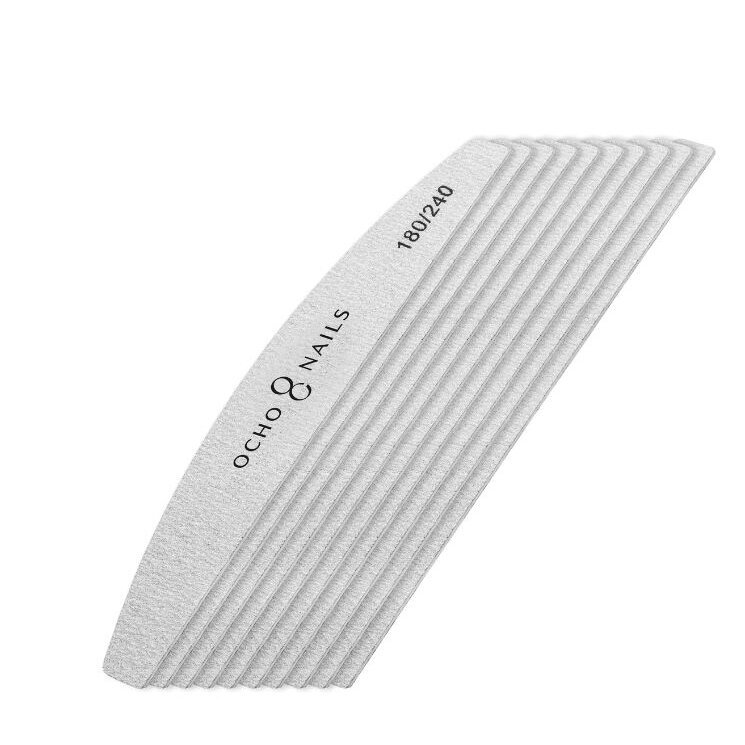 OCHO NAILS profesionali pusmėnulio nagų dildė manikiūrui SLIM 180/240 gritų, 10 vnt. 2 OCHO NAILS profesionali pusmėnulio nagų dildė manikiūrui SLIM 180/240 gritų, 10 vnt. 2