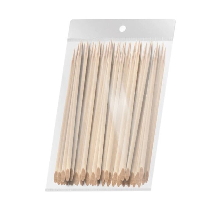 OCHO NAILS medinės apelsinmedžio lazdelės-pagaliukai odelėms atstūmti manikiūro metu, 100 vnt. 15cm OCHO NAILS medinės apelsinmedžio lazdelės-pagaliukai odelėms atstūmti manikiūro metu, 100 vnt. 15cm