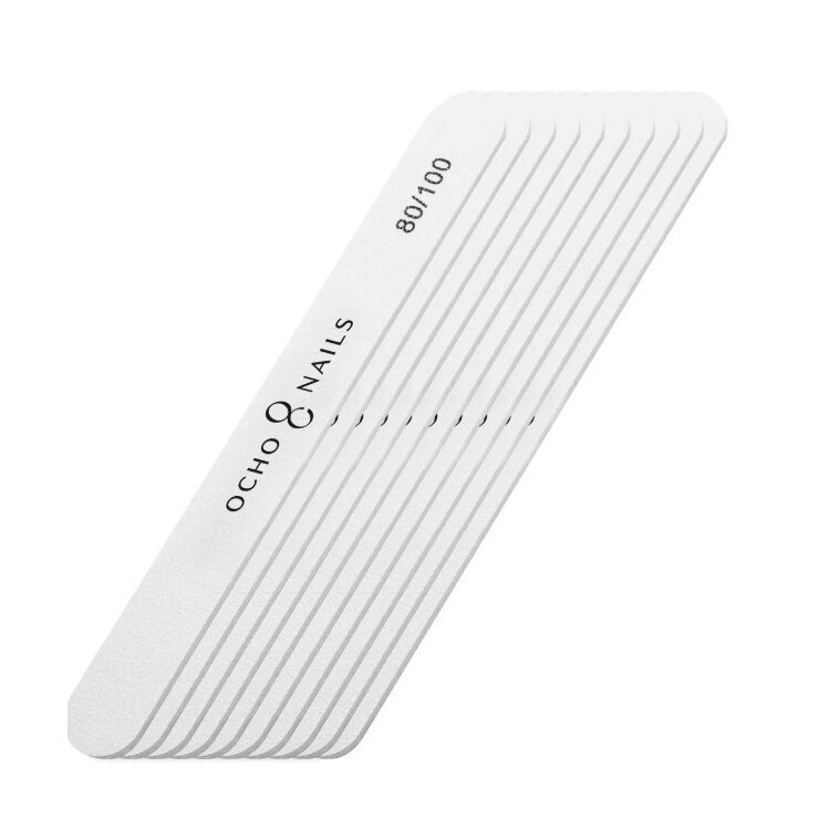 OCHO NAILS profesionali nagų dildė manikiūrui 80/100 gritų, 10 vnt. 2 OCHO NAILS profesionali nagų dildė manikiūrui 80/100 gritų, 10 vnt. 2