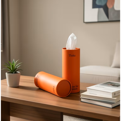 ORANGE MOOD kelioninis servetėlių laikiklis su servetėlėmis TISHO 4 ORANGE MOOD kelioninis servetėlių laikiklis su servetėlėmis TISHO 4