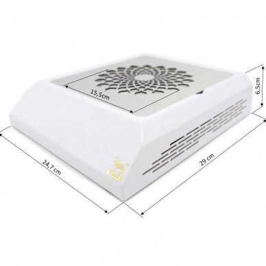 Profesionalus pastatomas dulkių surinkėjas ZEBRA su įmontuotu HEPA filtru ir keturiais ventiliatoriais, 90w 6 Profesionalus pastatomas dulkių surinkėjas ZEBRA su įmontuotu HEPA filtru ir keturiais ventiliatoriais, 90w 6