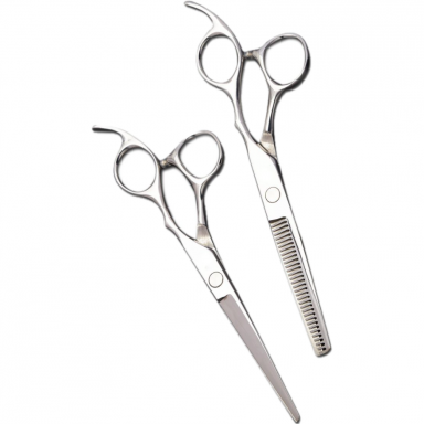 Plaukų kirpimo ir filiravimo žirklės su fiksuotu piršto žiedu ERGONOMIC 5.5, kairiarankiams Plaukų kirpimo ir filiravimo žirklės su fiksuotu piršto žiedu ERGONOMIC 5.5, kairiarankiams